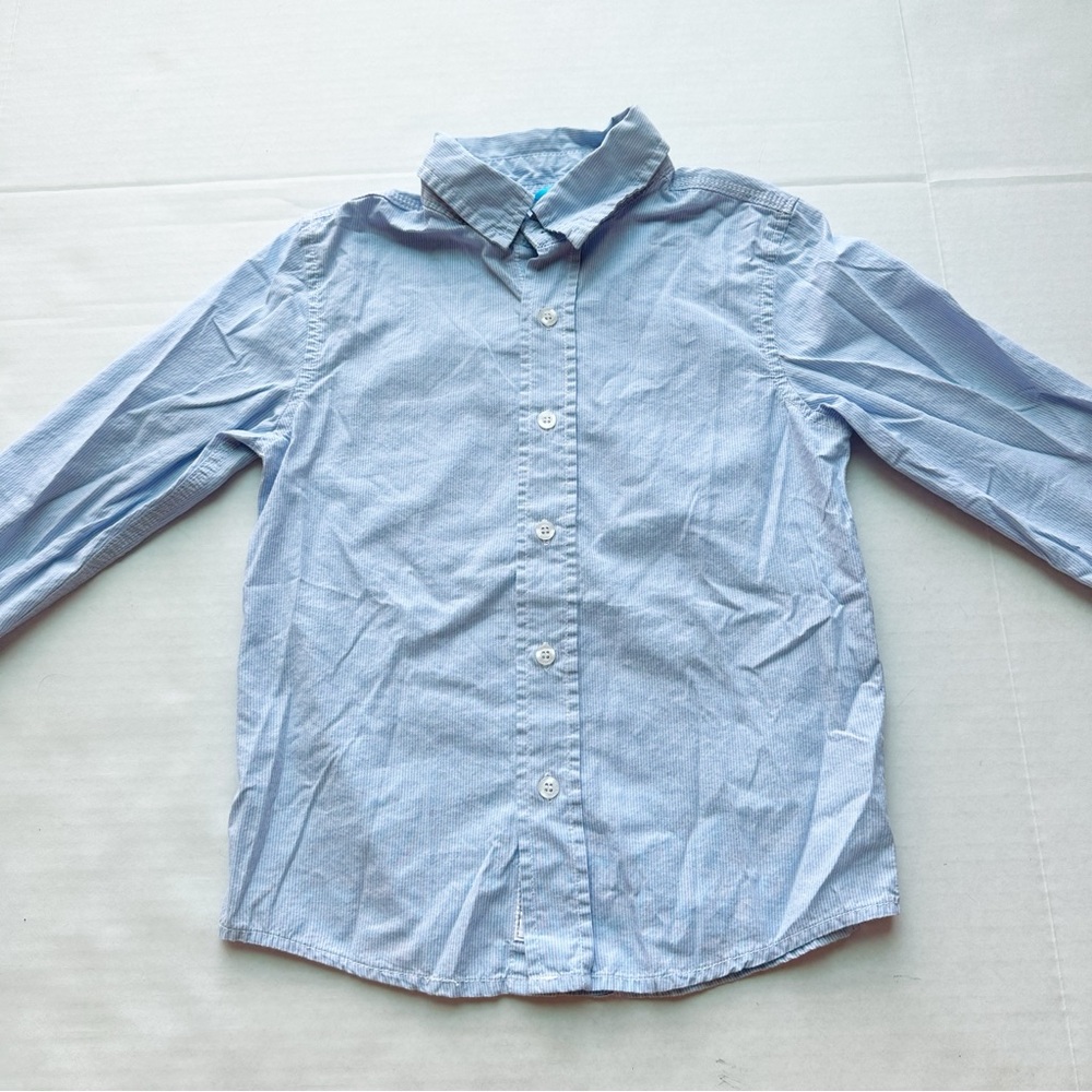 Hems Boys Shirt in Blue Pinstripe
